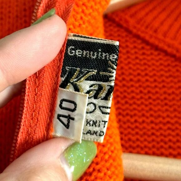 1960’s Cheerleader Sweater Vintage Kandel Knitting Mills Portland Medium Top - Picture 5 of 8